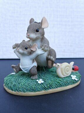 Fitz & Floyd Charming Tails Together Every Step of the Way Figurine Mice Mouse